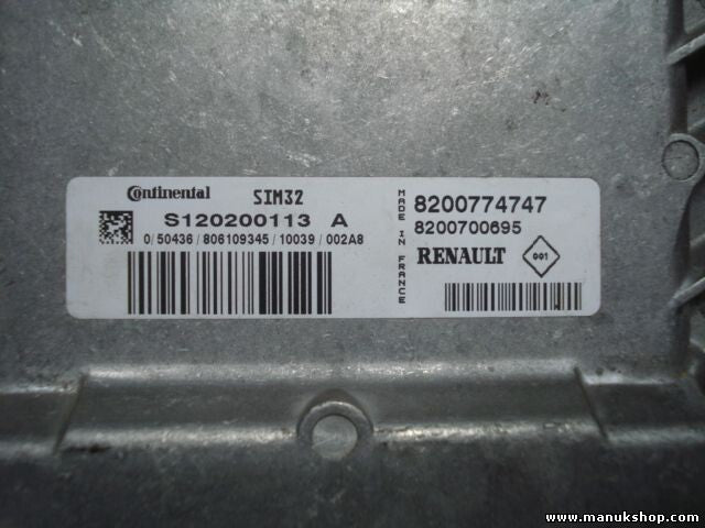 Motorsteuergerät Renault Twingo 1,2 SIM32 S120200113A 8200774747 8200700695