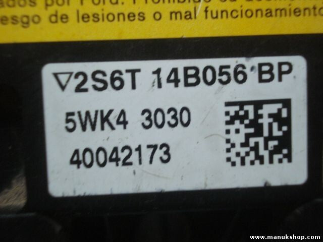Airbagsensor Airbagsteuergerät Ford Fiesta V 2001 -2005 2S6T14B056BP 5WK43030