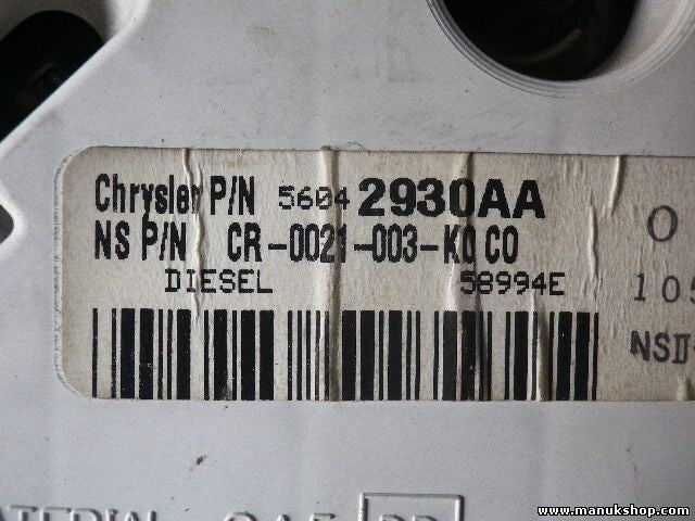 Kombiinstrument Tacho Jeep Grand Cherokee 56042930AA 5604 2930AA