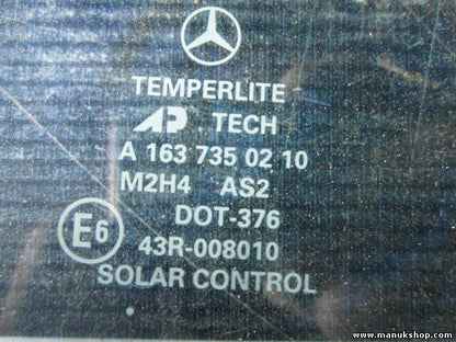 Türscheibe Seitenscheibe hinten rechts Mercedes ML W163 A1637350210 43R008010