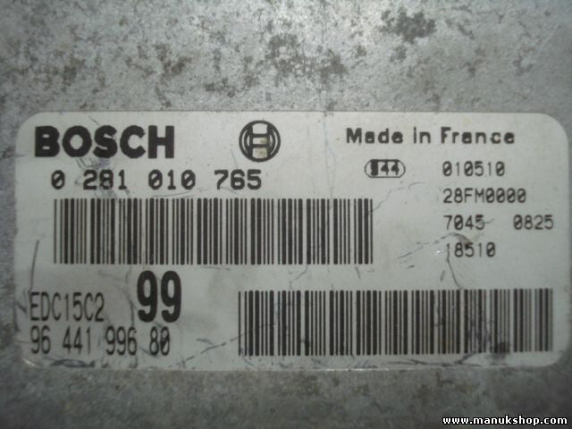 Motorsteuergerät Peugeot 607 BOSCH 0281010765 96 441 996 80 92042126 EDC15C299