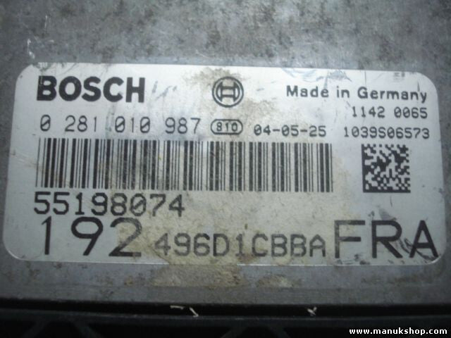 Motorsteuergerät Fiat Stilo 1.9 496D1CBBA BOSCH 0281010987 55198074 0055198074