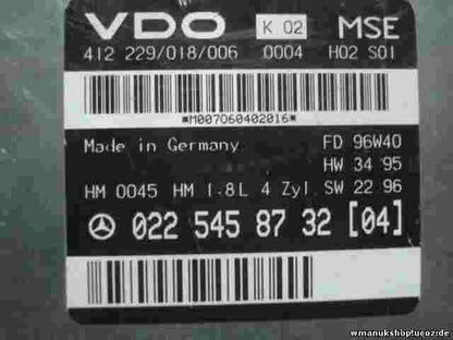 Motorsteuergerät Mercedes W202 K02 022545873204 0225458732 FD 96W40 412229018006