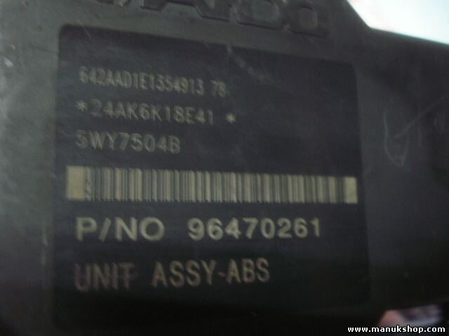 Hydraulikblock Chevrolet Kalos ASSY-ABS4/4 96470261 5WY7504B 96470254 96470254MA