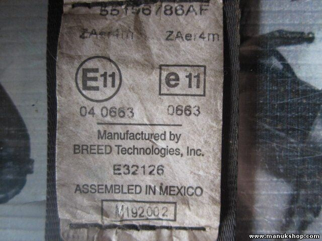 Sicherheitsgurt Gurt Jeep Grand Cherokee II 4.7 V8 4x4 55196786AF P55196786AF