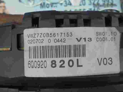 Kombiinstrument Tacho VW Polo V13 V03 6Q0920820L 6Q0 920 820 L 6QO920820L