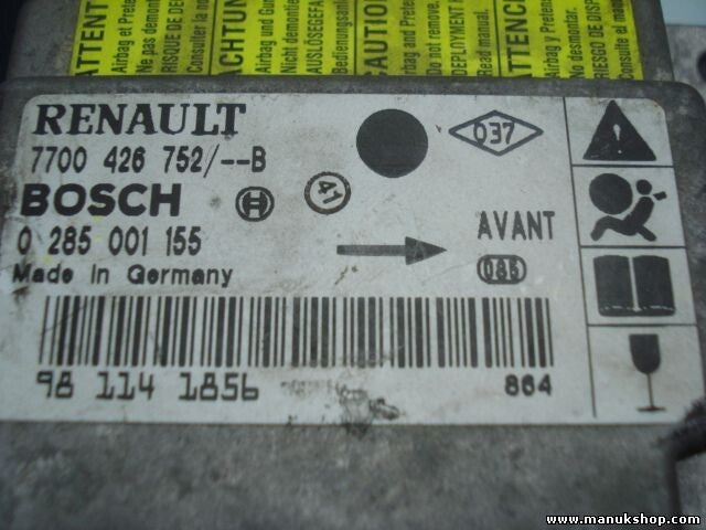 Airbagsensor Airbagsteuergerät Renault Clio 7700426752B 7700 426 752 B 028500115