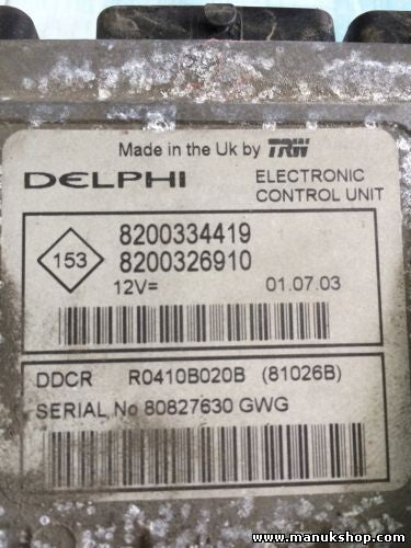 Motorsteuergerät Renault 8200334419 8200326910 DDCR R0410B020B 81026B 80827630