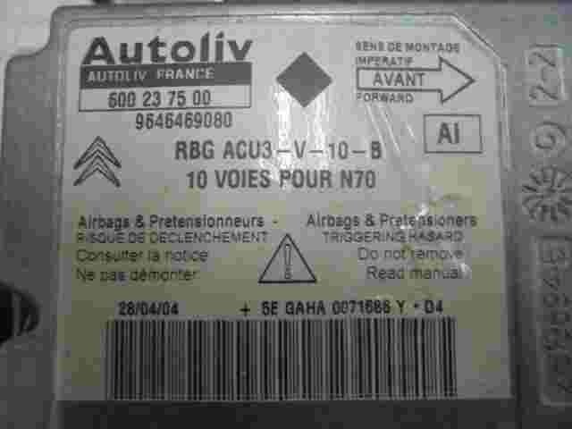 Airbagsensor Airbagsteuergerät Citroen Xsara (AI) 9646469080 600237500