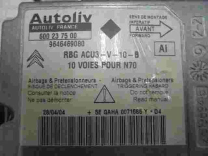 Airbagsensor Airbagsteuergerät Citroen Xsara (AI) 9646469080 600237500