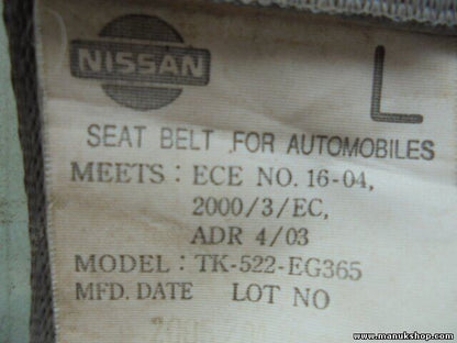 Sicherheitsgurt Gurt Nissan Pick-up III D22 TK522EG365 TK-522-EG365 TK 522 EG365