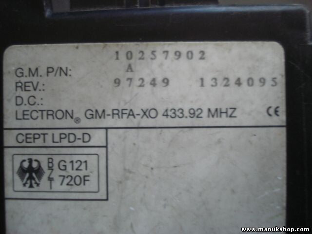 Infrarotempfänger Steuergerät Opel Sintra Bj 95-00 97249 1324095 10257902