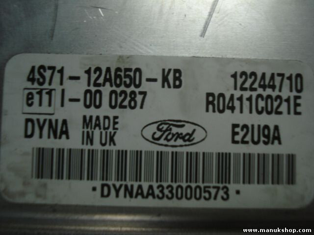Motorsteuergerät Ford Mondeo Mk3 2.0 DYNA E2U9A 4S7112A650KB R0411C021E 12244710