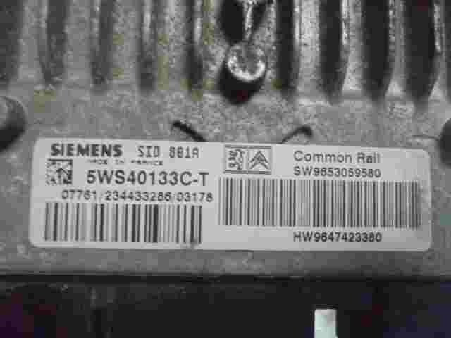 Motorsteuergerät Peugeot 307 SW9653059580 SW 9653059580 HW9647423380 5WS40133C-T