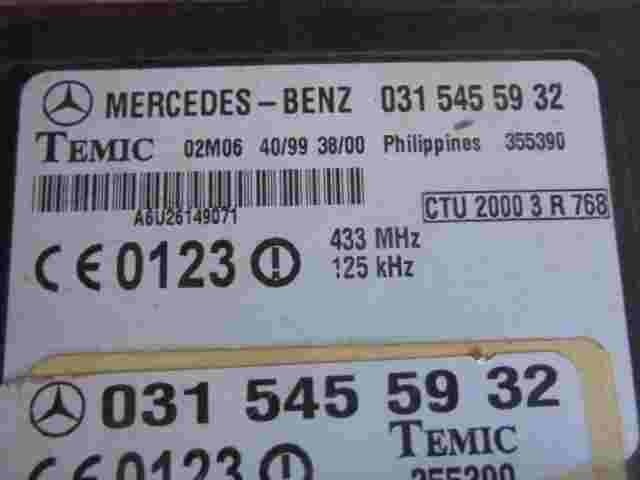Steuergerät Wegfahrsperre Mercedes Sprinter 312 W638 Vito 0315455932 TEMIC 02M06