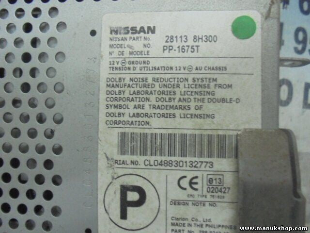 Radio kassette   Nissan X-Trail (T30) 2.0 2003 281138H300 28113 8H300 PP1675T