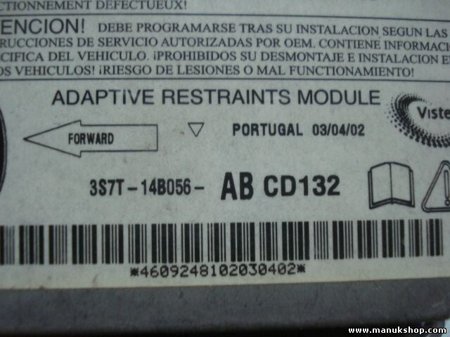 Airbagsensor Airbagsteuergerät Ford Mondeo VISTEON CD132 3S7T14B056AB