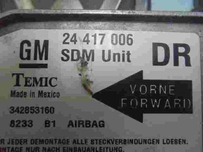Airbagsensor Airbagsteuergerät Corsa C GM  24417006DR 24417006 TEMIC 342853160