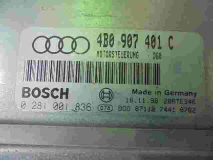 Motorsteuergerät VW Audi A6 2.5 4B0907401C 4BO907401C 28RTE346 BOSCH 0281001836