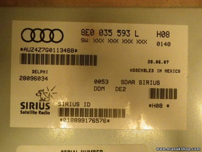 Steuergerät digitaler Radioempfang Audi A3 A4 TT 8E0035593L 8E0035593N