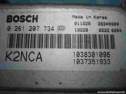 Motorsteuergerät Kia Shuma K2NC18881A 26SA0000 1038301096 1037351933 0261207734