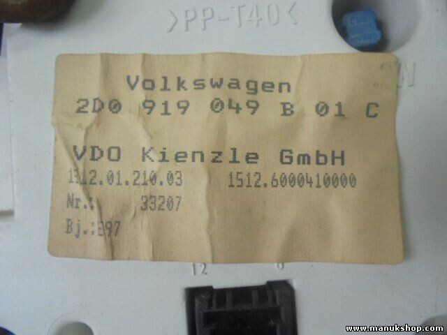Tachometer VW LT 35 2,5 2D0919049B01C 2DO919049B01C 2DO919049B VDO 15120121003