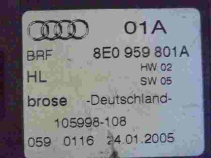 Fensterheber motor hinten Links Audi A4 S4 B7 8E0959801A 5WK47009EBF 105848108