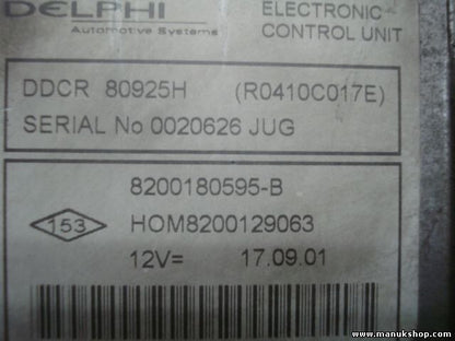 Motorsteuergerät Renault Cilo DELPHI TRW R0410C017E 8200180595B