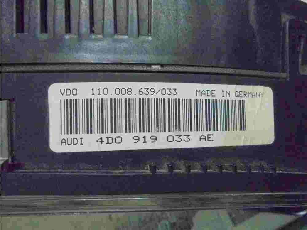Kombiinstrument Tacho Audi A8 4D 4D0919033AE 4D0 919 033 AE 4DO919033AE