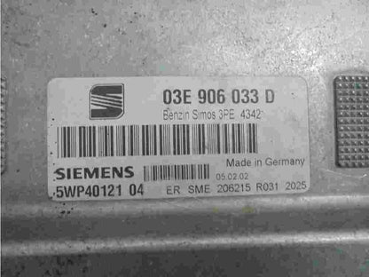 Motorsteuergerät Seat Ibiza Cordoba 03E906033D 03E 906 033 D SIEMENS 5WP4012104