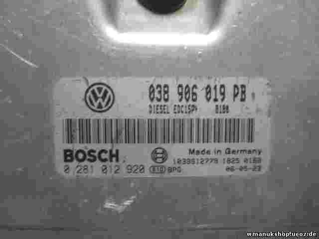 Motorsteuergerät  Volkswagen 038906019PB EDC15P 8180 1039S12779 BOSCH 0281012920