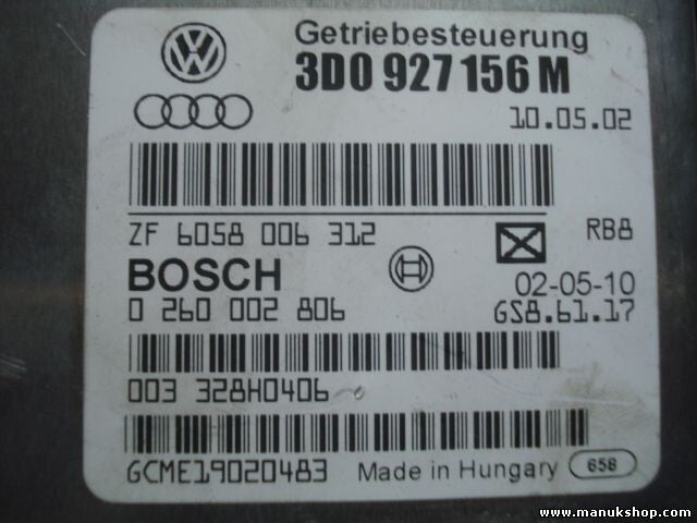 Getriebesteuergerät VW 3D0927156M 3D0 927 156 M BOSCH 0260002806 ZF6058006312