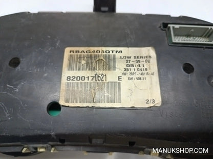 Kombiinstrument Tacho Renault Megane  8200170521E  2RPF14B115AF 2RPF104855AC