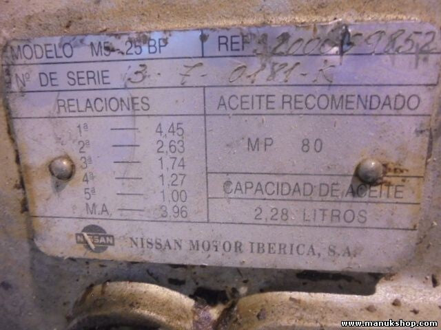 Getriebe Nissan Patrol 260 28D 5V A428 M525BP M5-25 BP 3200069852 072011230