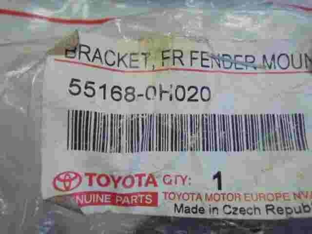 Front RH Fender Mounting Bracket  Toyota Aygo II 551680H020 55168-0H020