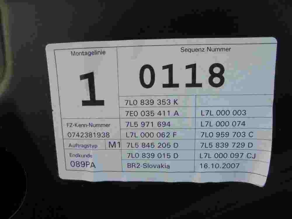 Tür hinten links Porsche Cayenne 7L0839461D 7L0839353K 7E0035411A 7L5971694