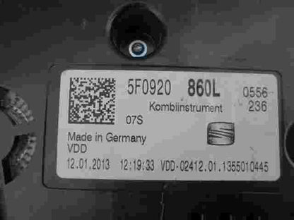 Kombiinstrument Tacho Seat Leon (5F) 5F0920860L VDD0241201 1355010445 0556236