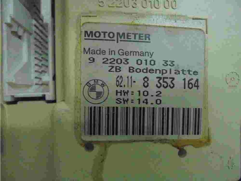 Kombiinstrument Tacho BMW 3 E36 62118353821 62118353164 6160583001 Index 67