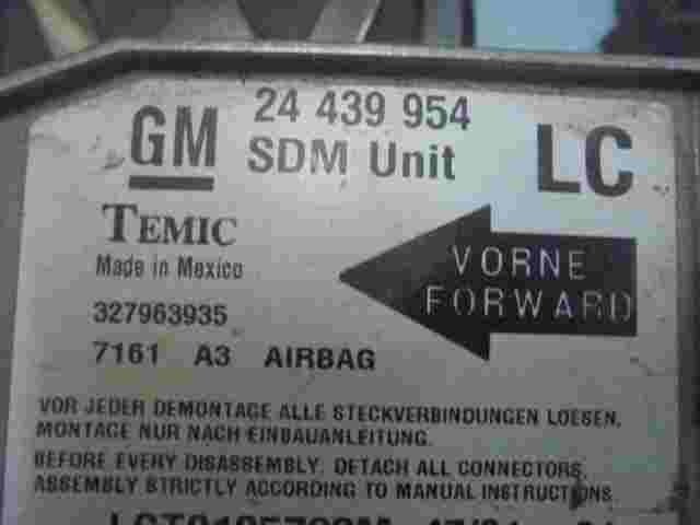 Airbagsensor Airbagsteuergerät Opel Corsa 7161 A3  24439954 24439954LC 327963935