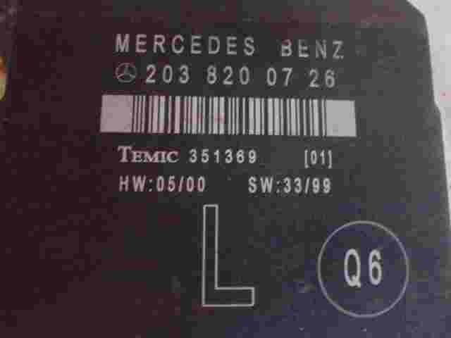 Türsteuergerät Mercedes W203 C280 2038200726 Q6 TEMIC 351369 HW 05/00 SW 33/99