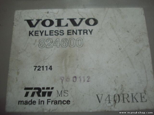 Steuergerät Alarm VOLVO V40 824600 TRW V40RKE 960112