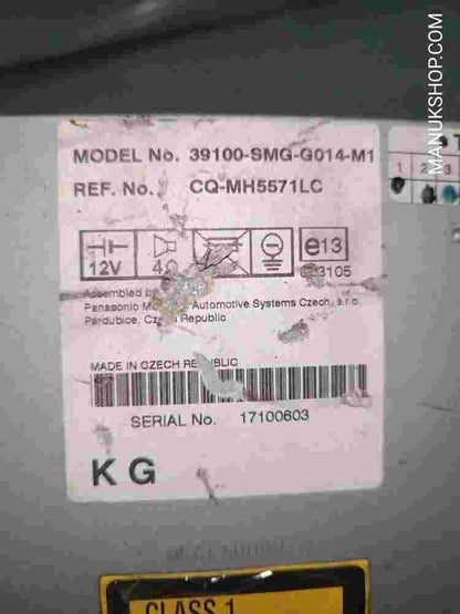 Radio CD WMA MP3 Honda Civic 39100SMGG014M1 CQMH5571LC CQ-MH5571LC