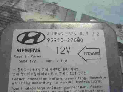 Airbagsensor Airbagsteuergerät Hyundai Tiburon J-2 9591027000 5WK4172 VER 1.0