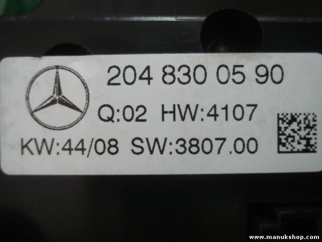 Klimabedienteil Mercedes-Benz Q02 HW 4107 KW 44/08 SW 3807.00 2048300590