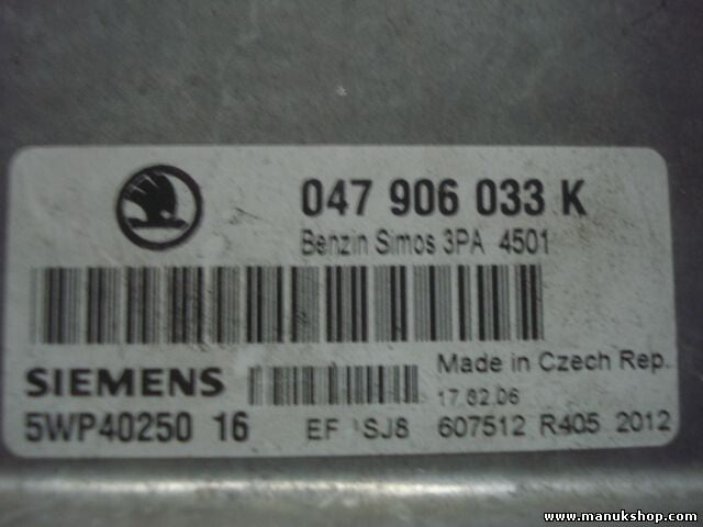 Motorsteuergerät VW Volkswagen Skoda Fabia 047906033K 047 906 033 K