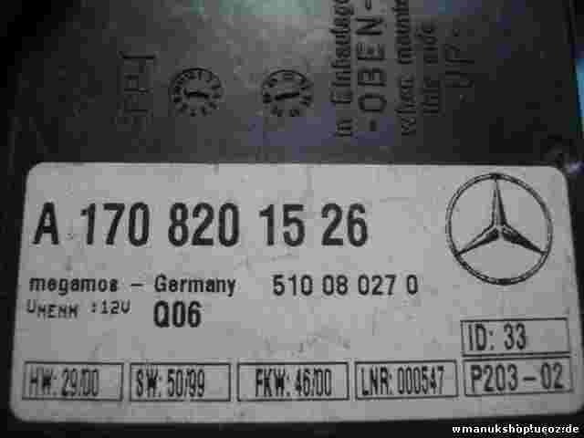 Steuergerät Alarm Mercedes-Benz Q06 A1708201526 A 170 820 15 26 510080270