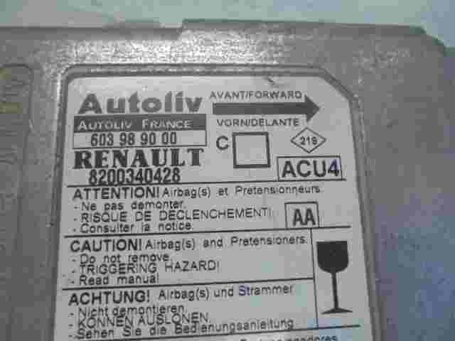 Airbagsensor Airbagsteuergerät Renault Megane  (AA) 8200340428 603989000