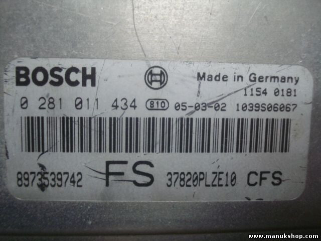 Motorsteuergerät Honda Civic 8973539742FS 8973539742 FS BOSCH 0281011434