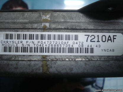 Motorsteuergerät Chrysler Voyager 2002 YNCAB P04727210AF P0472 7210AF 04727210AF