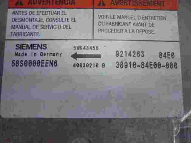 Airbagsensor Airbagsteuergerät Opel 1084E00000 5WK43458 58S0000EEN6 9214263